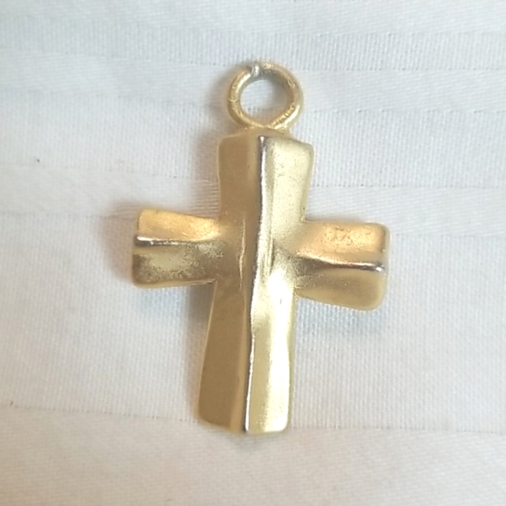 Vintage Norma Jean Gold Cross Pendant